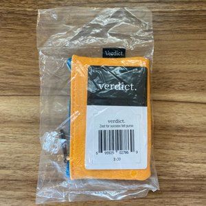 Verdict gold and blue coin purse